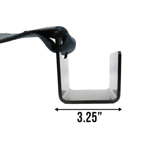 4" x 5' Roll-Off Container Straps with Extra Large Flat Hook - DOT Compliant for Container Securement - 2 Pack
