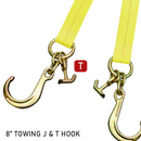 Boxer High-Strength V-Bridle Strap with Yellow Chrome Finish, 8" J Hook, and Versatile T Hook-4