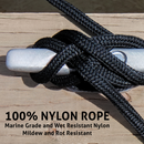 Marine-Grade Tie-Down Kit: 4 Ropes & 2 Transom Straps for Superior Boat Protection-3