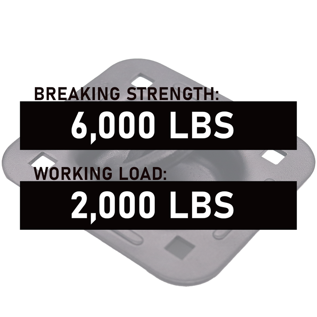 Secure Cargo with Ease: Recessed Pan D-Ring Floor Mounts (4 Pack) with Backing Plates & Hardware