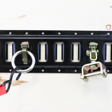 5ft Black Horizontal E-Track: Ultimate Cargo Control & Organization - 0