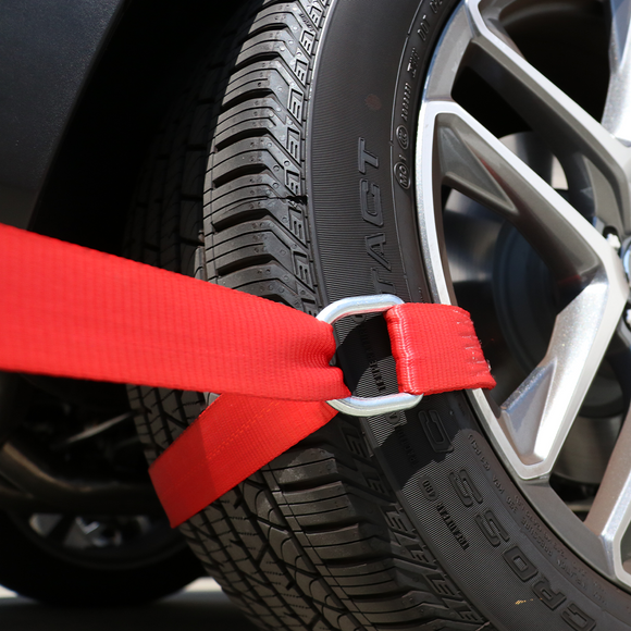 2" x 10' Pro Red Refined Auto Lasso Tie Downs - Set of 4