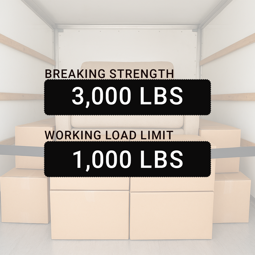 2" x 12' Cam Buckle Logistic Tie-Down for Wood Slat Box Trucks – 1,000lb WLL