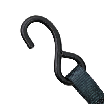 1" Heavy Duty S Hook - 2250 lbs Breaking Strength, 750 lbs WLL, Full PE Coated Tie Down Hook - 0