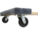 Boxer 18” x 30” Solid Wood Furniture Moving Dolly with 3" Caster Wheels and Gray Carpeted Surface Protection-5