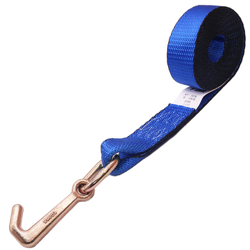 Buy blue 2" x 8' Auto Transport Strap with Towing Mini J-Hook