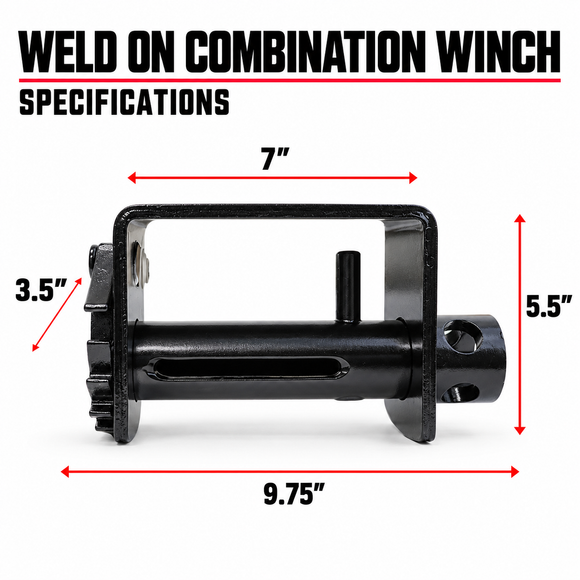4" Weld On Combination Standard Winch