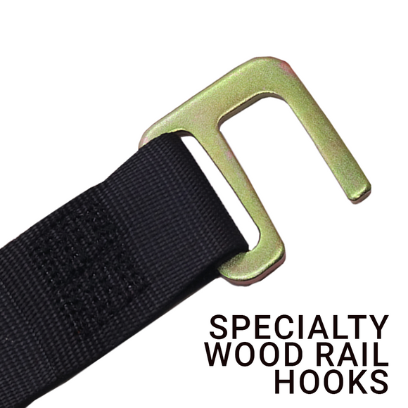 2" x 16' Ratchet Buckle Logistic Tie-Down for Wood Slat Box Trucks – 1,200lb WLL