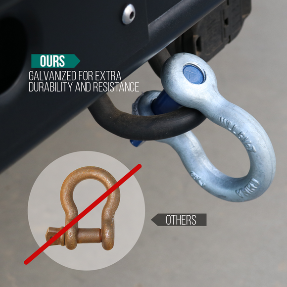 Galvanized Finish 5/16" Forged Screw-In Anchor Shackle Set: Heavy-Duty and Versatile Anchoring Solution