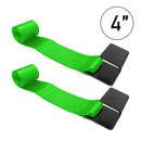 4" x 5' Roll-Off Container Straps with Extra Large Flat Hook - DOT Compliant for Container Securement - 2 Pack-1