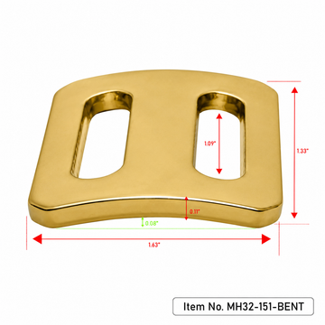 1" Bent Slide Bar Tie Down Webbing Adjuster - 3300lb Break Strength - Easy Grip, Low Profile - 0