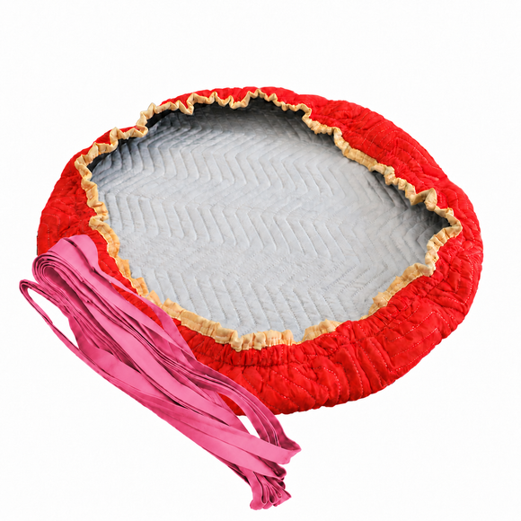 Complete Moving Protection Bundle: Red Table Blanket Cover with Bonus 42" Moving Bands