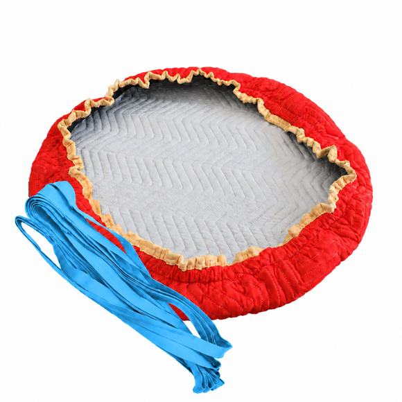 Complete Moving Protection Bundle: Red Table Blanket Cover with Bonus 36" Moving Bands
