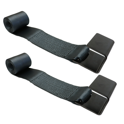 4" x 5' Roll-Off Container Straps with Extra Large Flat Hook - DOT Compliant for Container Securement - 2 Pack
