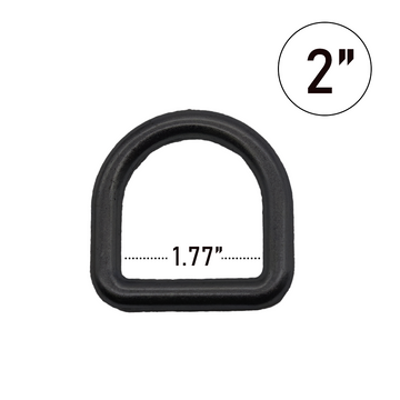 Buy black 2 Inch Heavy Duty D-Ring - 11,000 lbs Breaking Strength, Welded Alloy Steel, Zinc Plated/Black, for Lasso Tie Downs, Auto &amp; Towing Straps