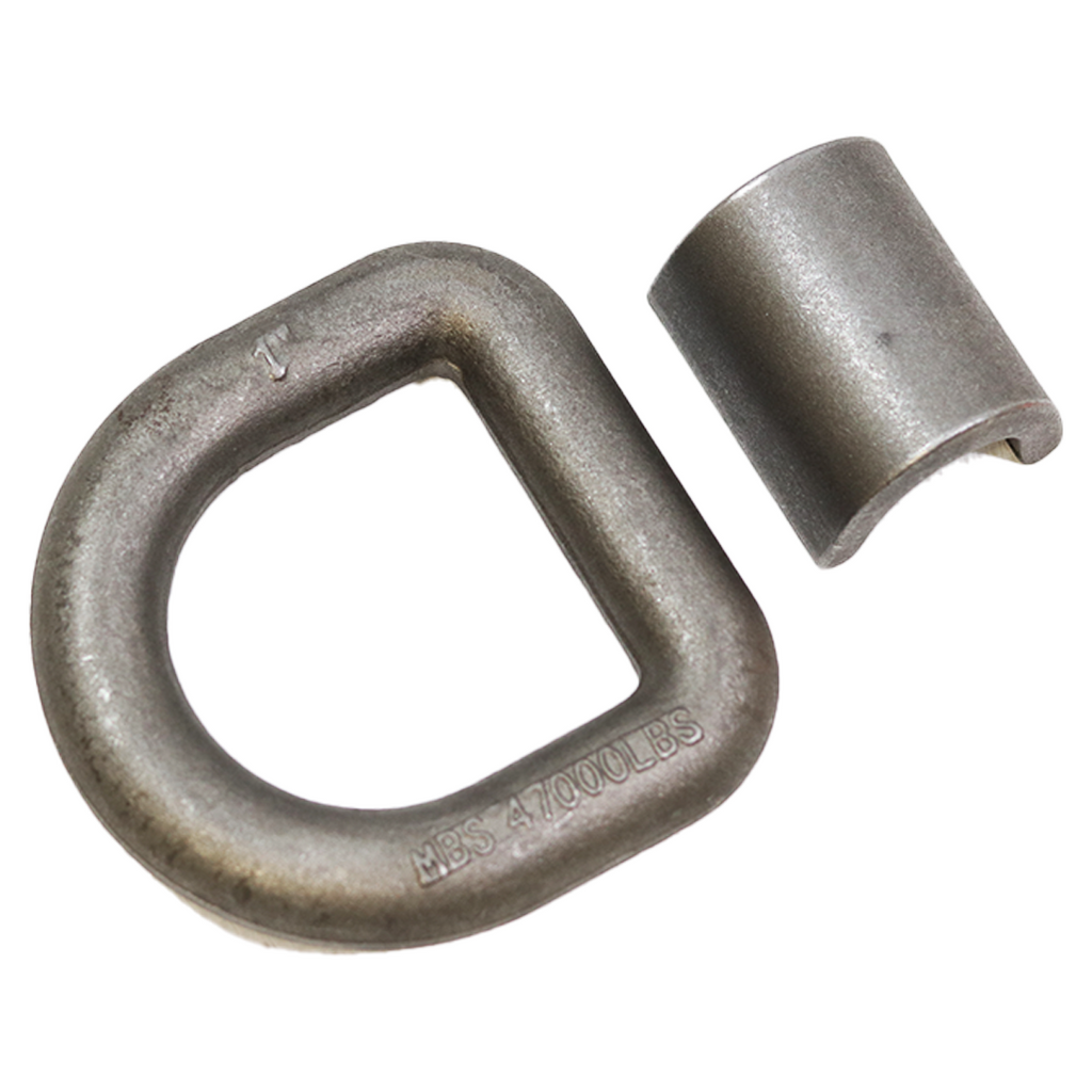 Heavy Duty 1" Forged Lashing Weld-On D-Ring with Mounting Bracket (5" x 5")