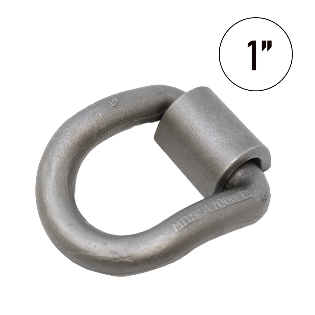 Heavy Duty 1" Forged Lashing Bent D-Ring with Mounting Bracket