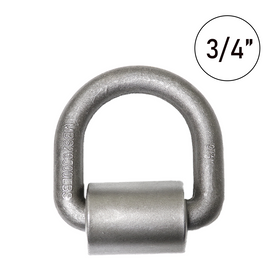Heavy Duty 3/4" Weld-On Forged Lashing D-Ring with Mounting Bracket