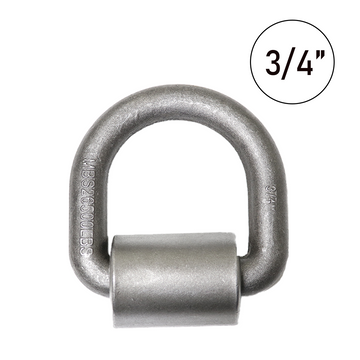 Heavy Duty 3/4" Weld-On Forged Lashing D-Ring with Mounting Bracket