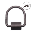 Heavy Duty 3/8" Weld-On Forged Lashing D-Ring Set with Mounting Bracket - 9,000lbs Breaking Strength-1