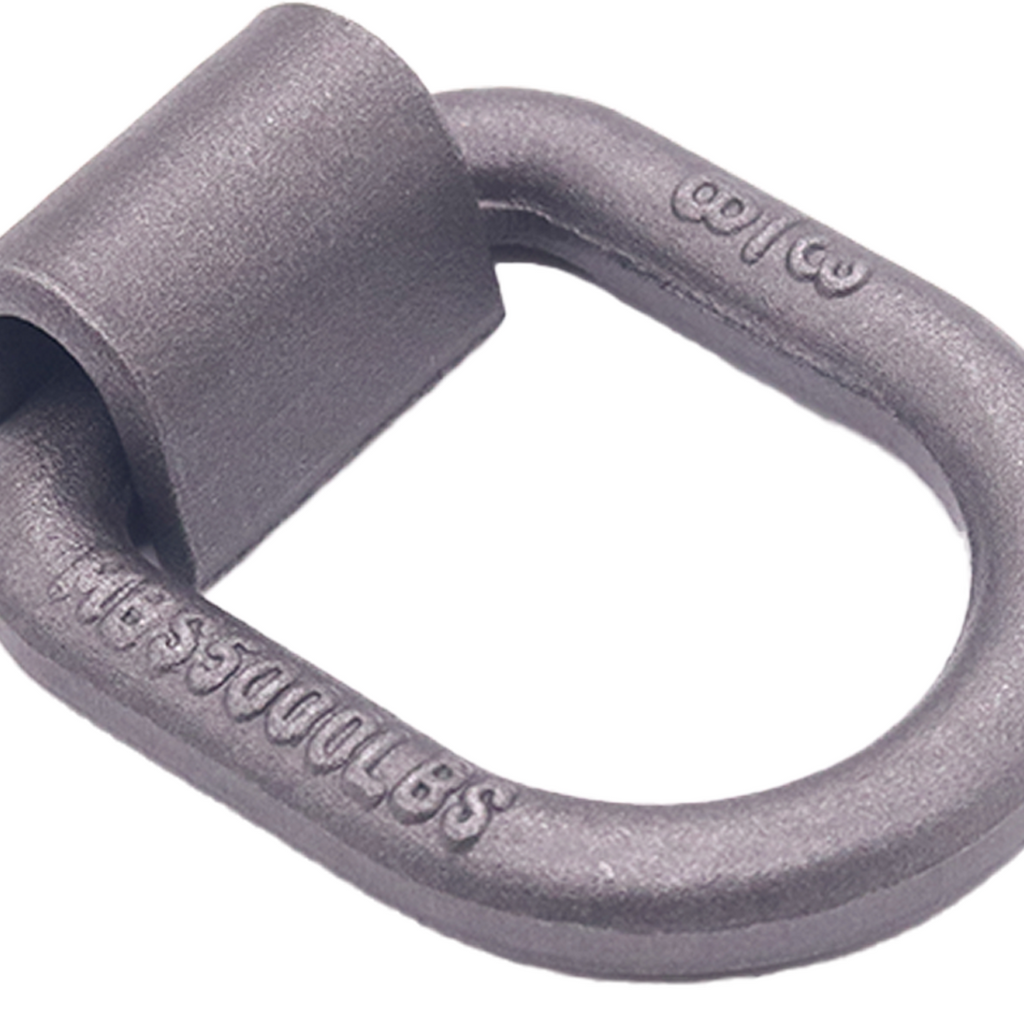 Heavy Duty 3/8" Weld-On Forged Lashing D-Ring Set with Mounting Bracket, 5,000lbs Breaking Strength