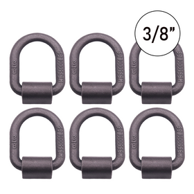 Heavy Duty 3/8" Weld-On Forged Lashing D-Ring Set with Mounting Bracket, 5,000lbs Breaking Strength