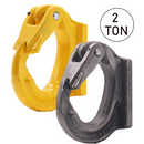 Heavy-Duty 2-Ton Weld-On Forged Anchor Hooks with Safety Latch - G80 Construction-1
