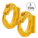 Heavy-Duty 3-Ton Weld-On Forged Anchor Hooks with Safety Latch - G80 Construction-1