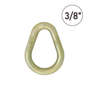 Heavy Duty 3/8" Forged Pear Ring - 5400 lbs WLL, Yellow Chrome - Towing, Recovery, Off-Road-1