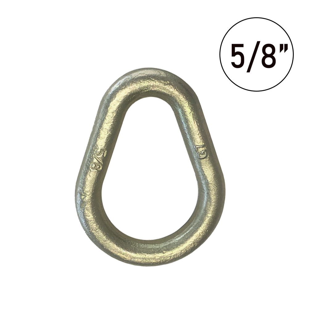 High Visibility 5/8" Forged Pear Ring Towing Recovery Shackle
