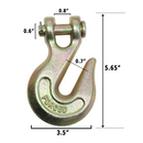 Heavy-Duty 1/2" Forged Clevis Grab Hooks - 51,000 lbs. Breaking Strength-3