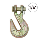 Heavy-Duty 1/4" Forged Clevis Grab Hooks - 14,400 lbs. Breaking Strength-1