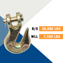 Heavy-Duty 3/8" Forged Clevis Grab Hooks - 30,000 lbs. Breaking Strength-4