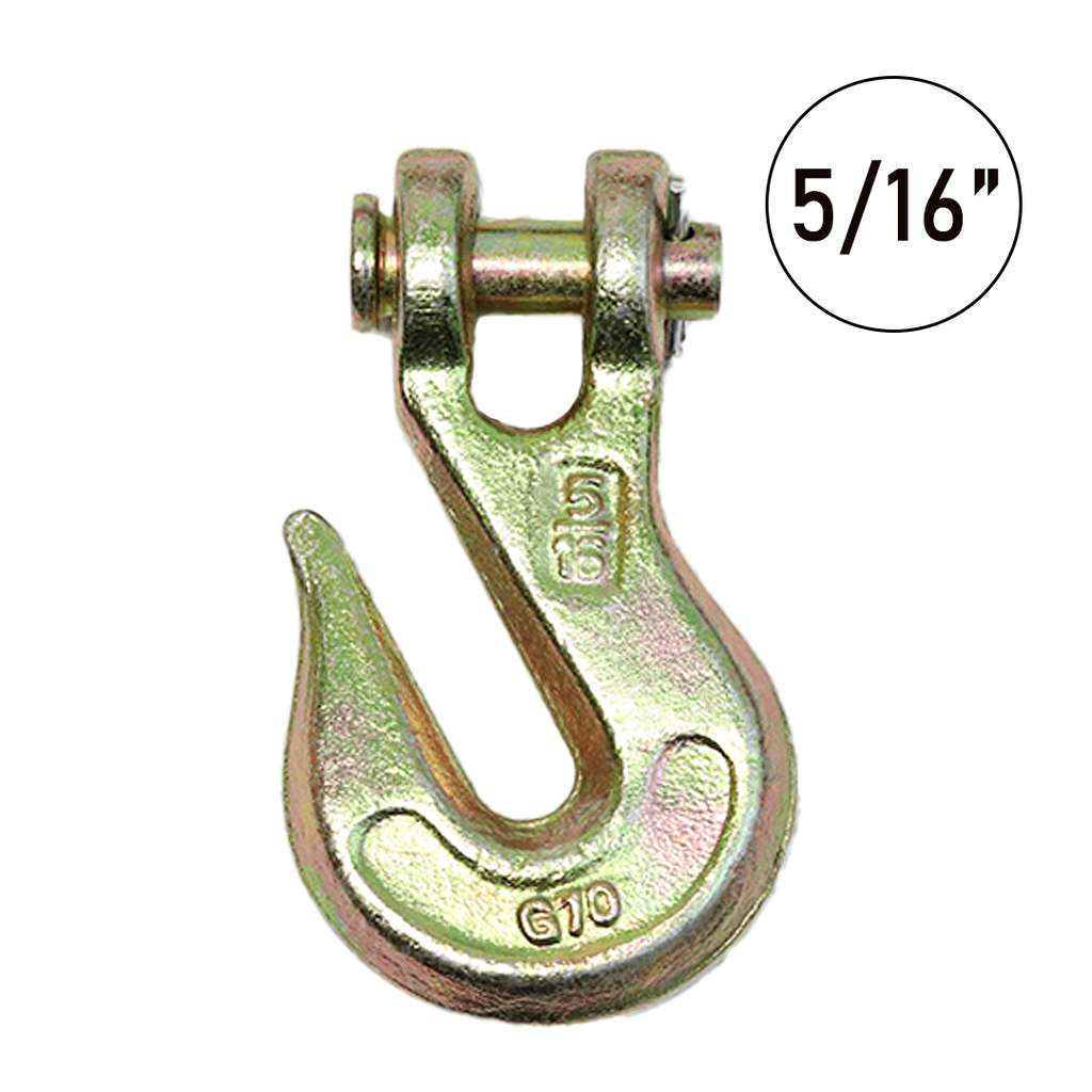 Heavy-Duty 5/16" Forged Clevis Grab Hooks - 21,600 lbs. Breaking Strength