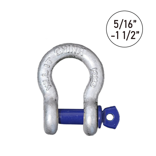 Galvanized Finish Multi-Size Forged Screw-In Anchor Shackle Set: Heavy-Duty and Versatile Anchoring Solution