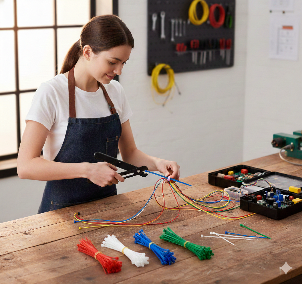 200 Piece Cable Ties with Cable Tie Cutter