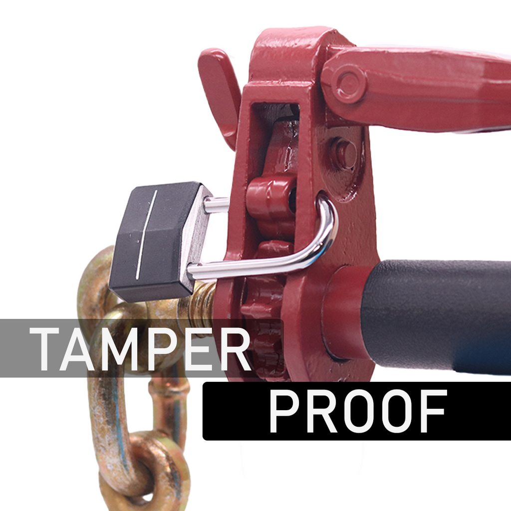 Heavy-Duty Foldable Ratcheting Load Binder (3/8" - 1/2" Chain) with Ergonomic Handle