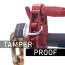 Heavy-Duty Foldable Ratcheting Load Binder (3/8" - 1/2" Chain) with Ergonomic Handle-4