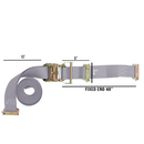 Boxer SecurePro Max 2" x 16' Ratchet E Track Straps with Triple E-Fittings – 3X Anchor Points for Ultimate Load Stability - 4400 lbs.-3