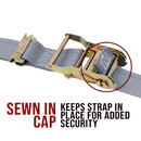Boxer SecurePro Max 2" x 16' Ratchet E Track Straps with Triple E-Fittings – 3X Anchor Points for Ultimate Load Stability - 4400 lbs.-5