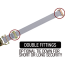 Boxer SecurePro Max 2" x 16' Ratchet E Track Straps with Triple E-Fittings – 3X Anchor Points for Ultimate Load Stability - 4400 lbs.-4