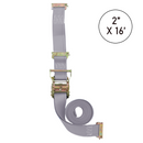 Boxer SecurePro Max 2" x 16' Ratchet E Track Straps with Triple E-Fittings – 3X Anchor Points for Ultimate Load Stability - 4400 lbs.-1