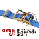 Boxer SecurePro Max 2" x 20' Ratchet E Track Straps with Triple E-Fittings – 3X Anchor Points for Ultimate Load Stability - 4400 lbs.-5