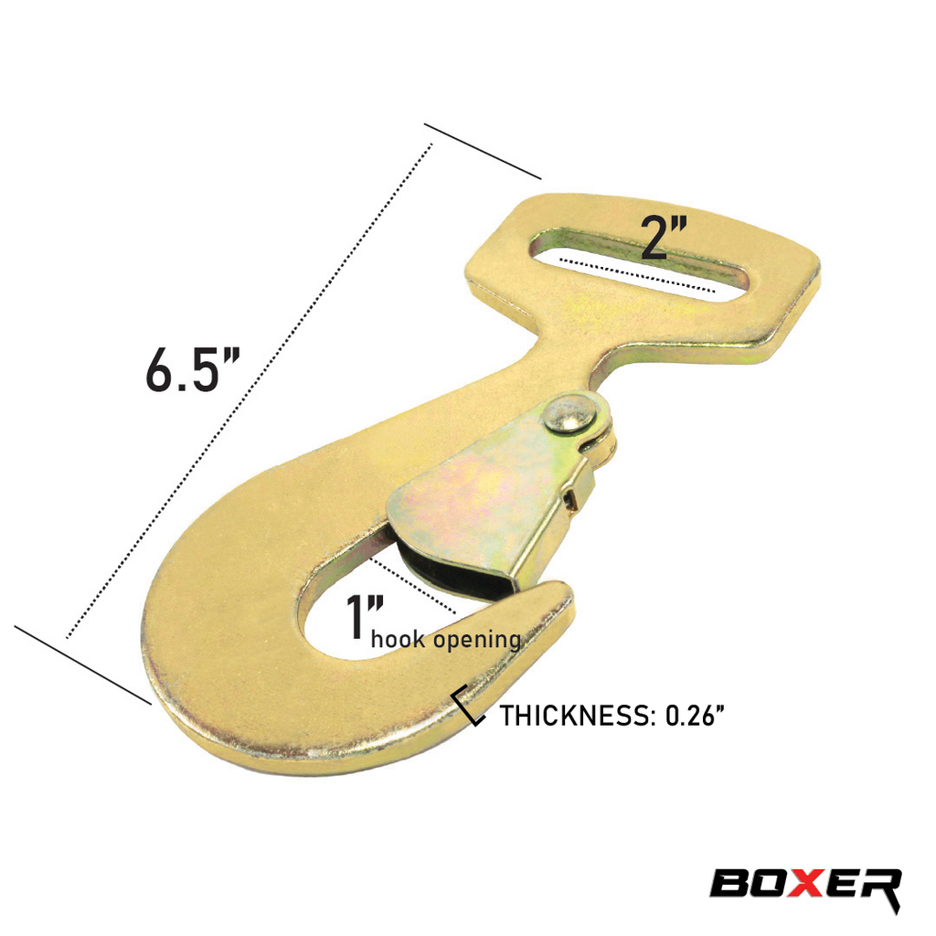 2" Slim Profile Safety Snap Hook - 10,000 lbs Breaking Strength