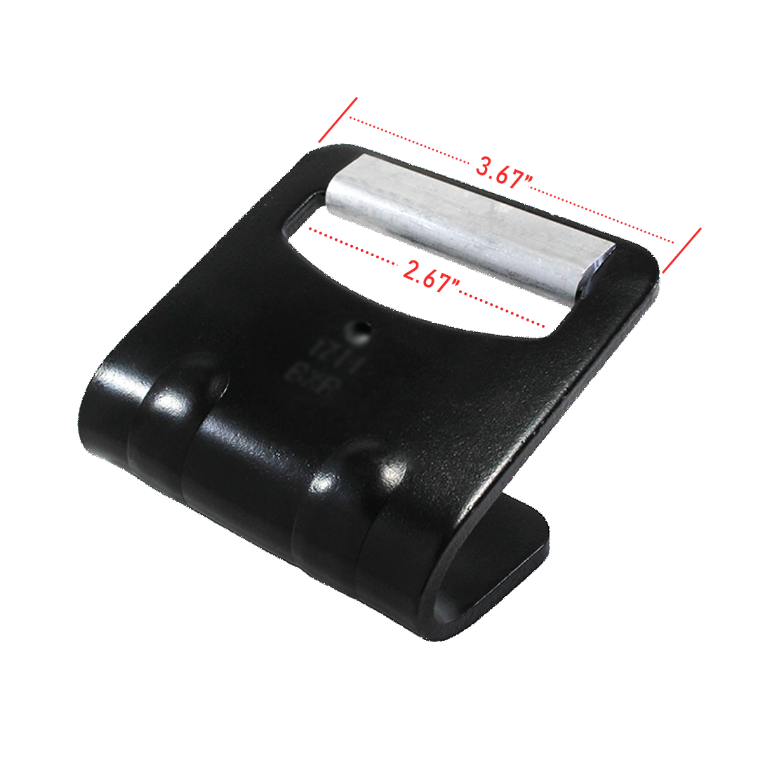 4" Flat Hook with Abrasive Protector - 20,000 lbs. Breaking Strength