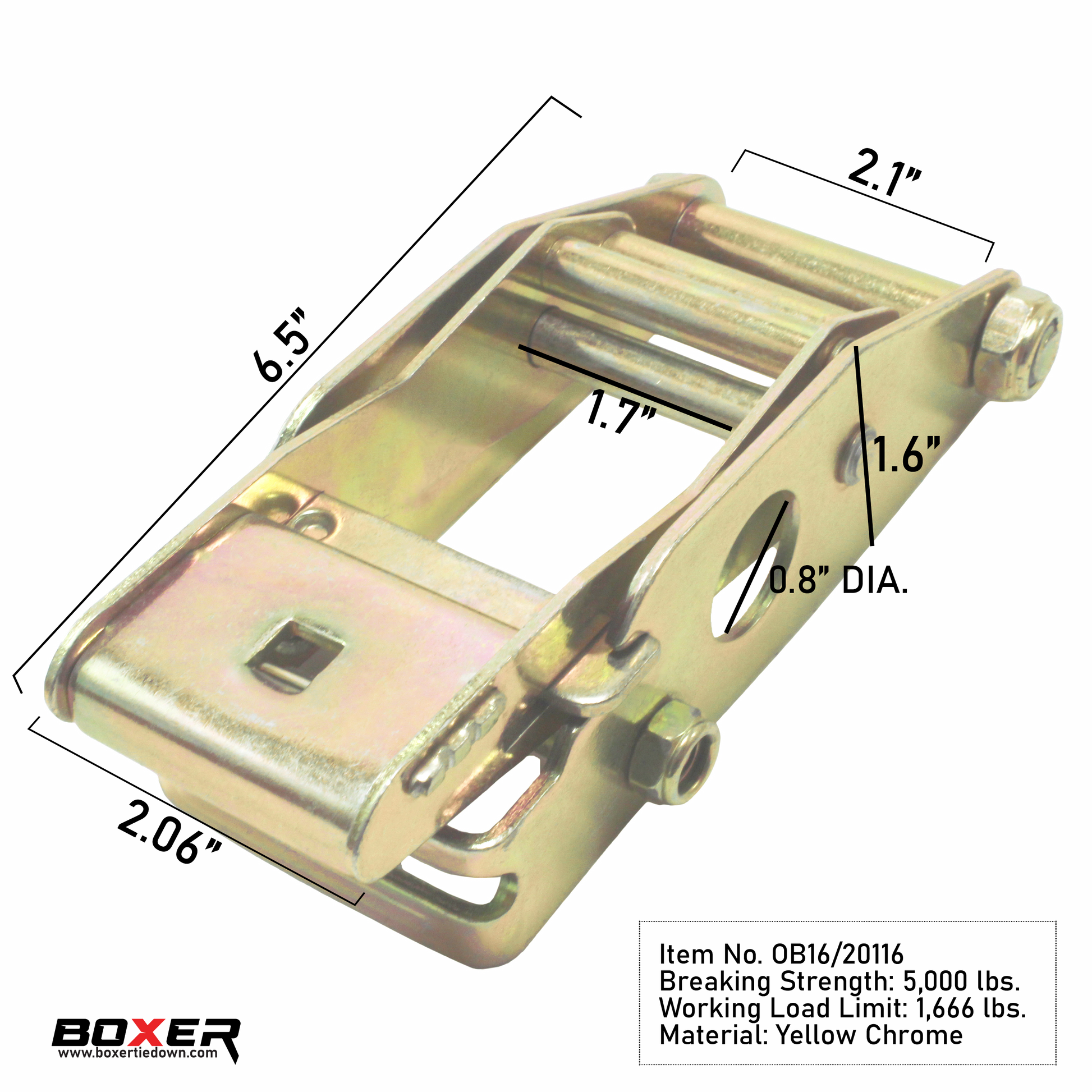 1 3/4" Over Center Buckles - 5,000 lbs Load Capacity