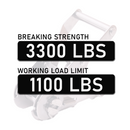 Wide Handle Stainless Steel 1" Ratchet Buckle - 3,300 lbs. Breaking Strength-4