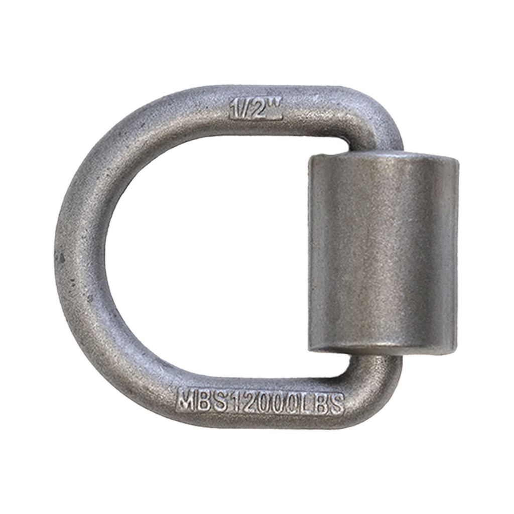 Heavy Duty 1/2" Forged Lashing D-Ring with Weld-On Mounting Bracket