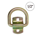 Heavy Duty 1/2" Forged Lashing D Ring with Bolt-On Mounting Bracket in Yellow Chrome-1