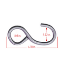 Stainless Steel 1" S Hooks - 770 lbs. Breaking Strength-3